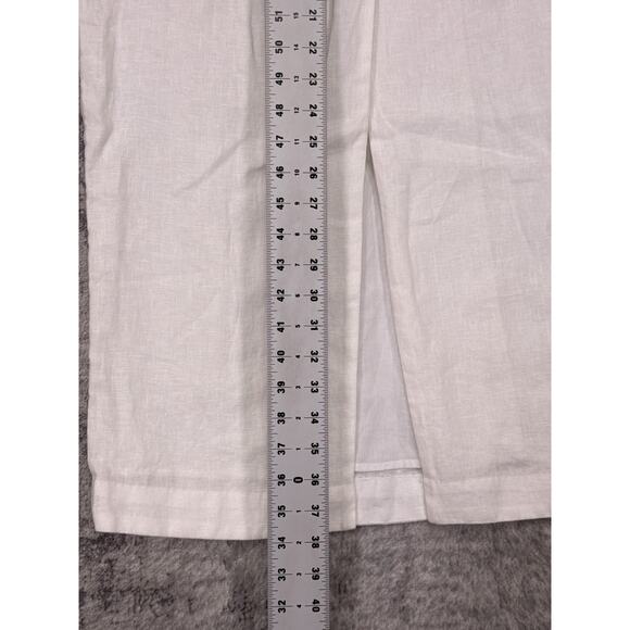 New Posse Maxi Skirt Small Womens Gigi Linen Column Button Front Ivory - Picture 5 of 7